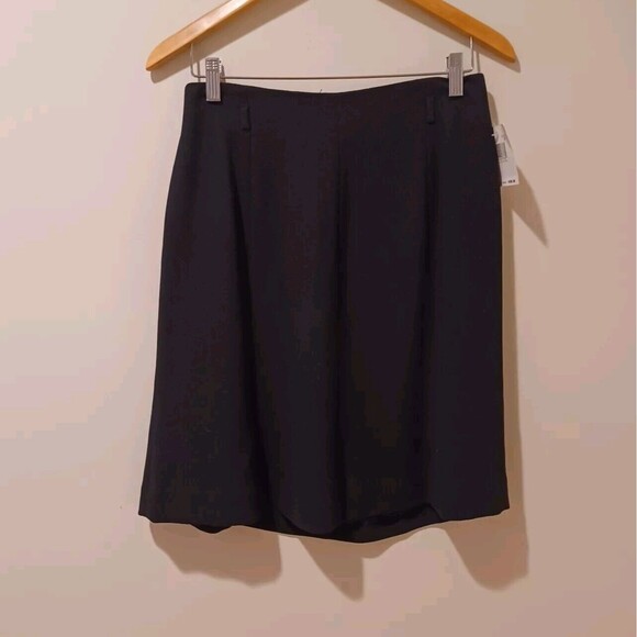 NWT DANA BUCHANAN PETITES Black Career/Work Knee Length Skirt Size 12 P - Picture 1 of 7